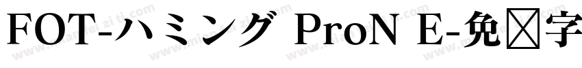 FOT-ハミング ProN E字体转换
